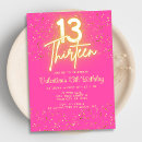 Search for pink and gold birthday invitations Modern