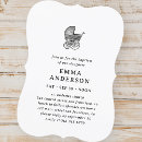 Search for girls baby dedication invitations Black and white