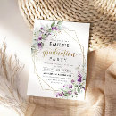 Search for lavender graduation invitations High school graduation