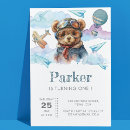 Search for teddy bear birthday invitations Blue