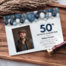 Search for silver black white 50th birthday invitations Grey