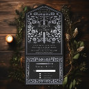 Search for silver and black wedding invitations Gothic