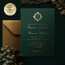 Search for emerald green gold invitations Classic