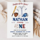 Search for baseball 1st birthday invitations Sport