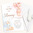 Search for bunny gender reveal invitations Watercolor