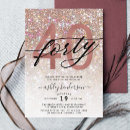 Search for rose gold 40th birthday invitations Trendy