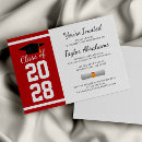 Search for red black white graduation invitations Graduate