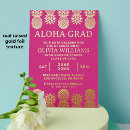 Search for luau graduation invitations Pink