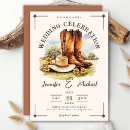 Search for cowboy boots wedding invitations Country