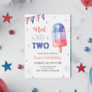 Search for 4th of july red white and blue birthday invitations Little firecracker