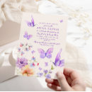 Search for purple butterfly bridal shower invitations Wildflowers