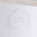 Search for save the date stamps laurel wreath