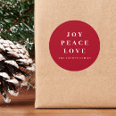 Search for peace love joy stickers Typography