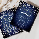Search for his and hers shower invitations Denim and diamonds
