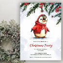 Search for penguin holiday invitations Watercolor