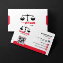 Search for legal assistant business cards Scales of justice