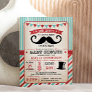 Search for mustache baby shower invitations Vintage