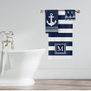 Search for monogrammed boat towels Ocean coastal