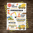 Search for construction 2nd birthday invitations Digger
