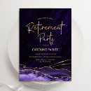 Search for purple retirement party invitations Watercolor
