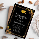 Search for gold graduation invitations clean and chic