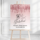 Search for pink gold 50th birthday party decor 50 and fabulous