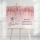 Search for pink gold 50th birthday party decor 50 and fabulous