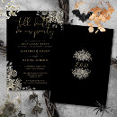 Search for gothic engagement party invitations Black and gold