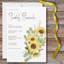 Search for sunflower bridal brunch invitations Greenery