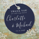 Search for navy blue favor tags thank you