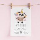 Search for panda 1st birthday invitations Pink