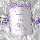 Search for purple and silver wedding invitations Violet