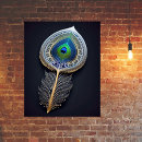 Search for abstract peacock feather art Gold