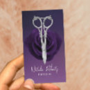 Search for purple flowers business cards Makeup artist