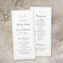 Search for menu and wedding programs Black and white