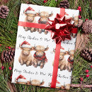 Search for highland cow wrapping paper Merry christmas