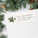 Search for christmas return address labels Mistletoe
