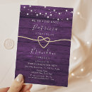 Search for rustic wedding reception invitations Purple