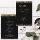 Search for black gold wedding programs Order of ceremony