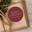 Search for vintage christmas stickers Red