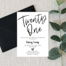 Search for 21st birthday invitations Minimalist