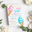 Search for whats the scoop invitations Pink and blue