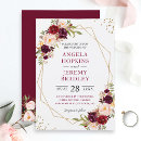 Search for red glitter invitations Burgundy