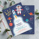 Search for space birthday invitations Boy