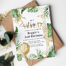 Search for hes a wild one invitations Tropical watercolor greenery