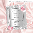 Search for pink and silver wedding invitations Elegant