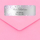Search for silver return address labels Glitter sparkles