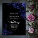 Search for black and blue wedding invitations Floral