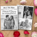 Search for newspaper wedding save the dates Modern