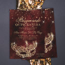 Search for red masquerade quinceanera invitations Princess
